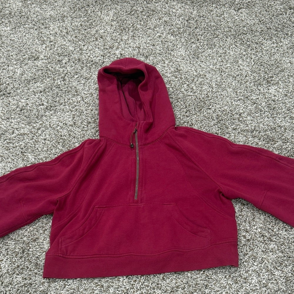 Lululemon Scuba Oversized Half-Zip M/L Maroon